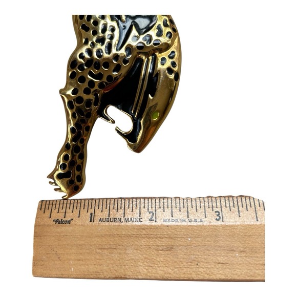 DOTTY SMITH gold‎ Jaguar  belt buckle vintage rare